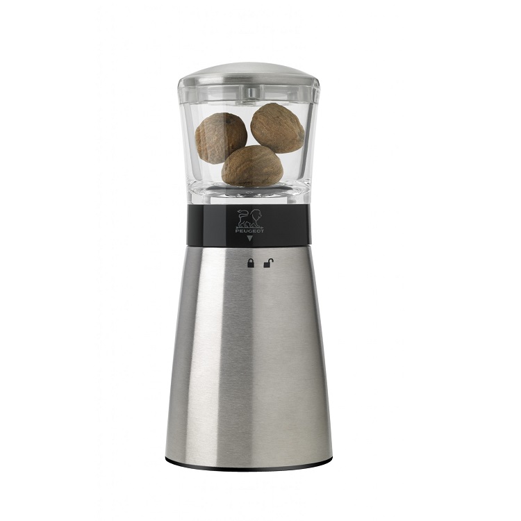 Daman moulin a muscade inox et acryl 15 cm - peugeot saveurs