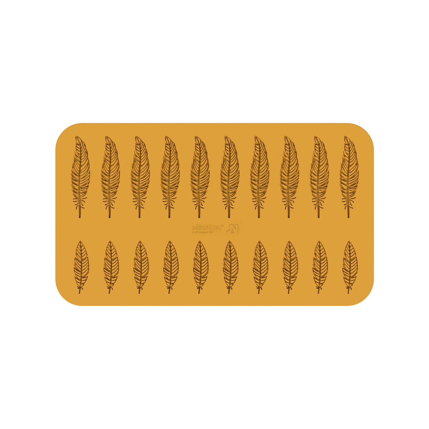 Pluma moule en silicone pour confectionner des décors de gateau en forme de plumes - silikomart