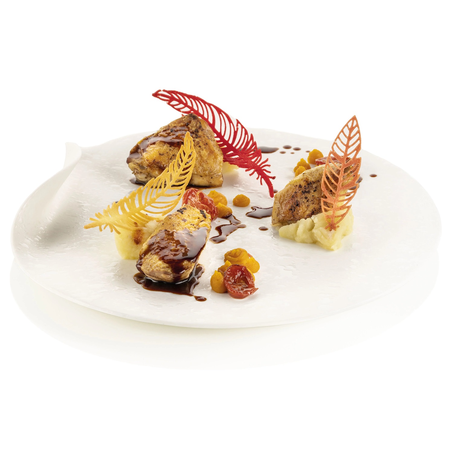 Pluma moule en silicone pour confectionner des décors de gateau en forme de plumes - silikomart