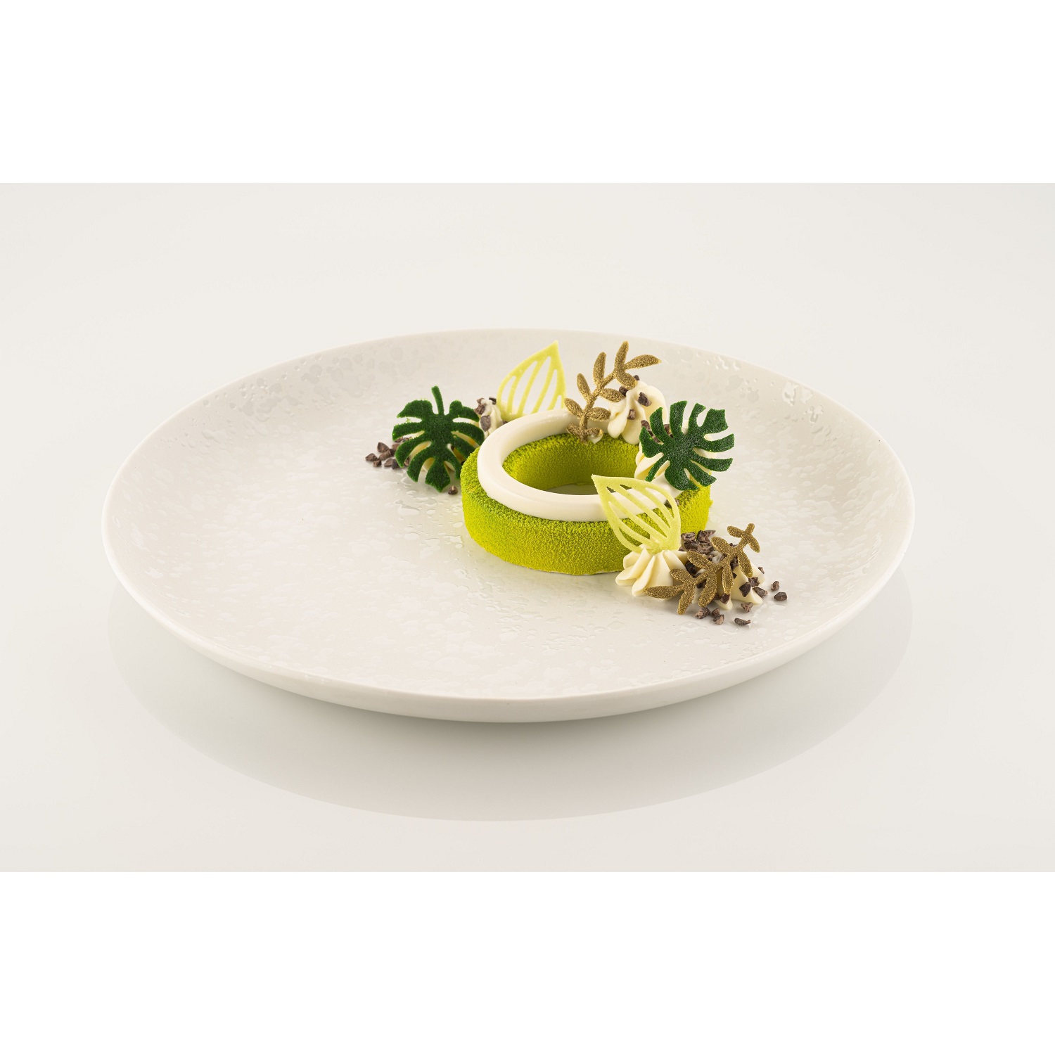 Giardino moule en silicone pour confectionner des décors de gateau en forme de feuilles - silikomart