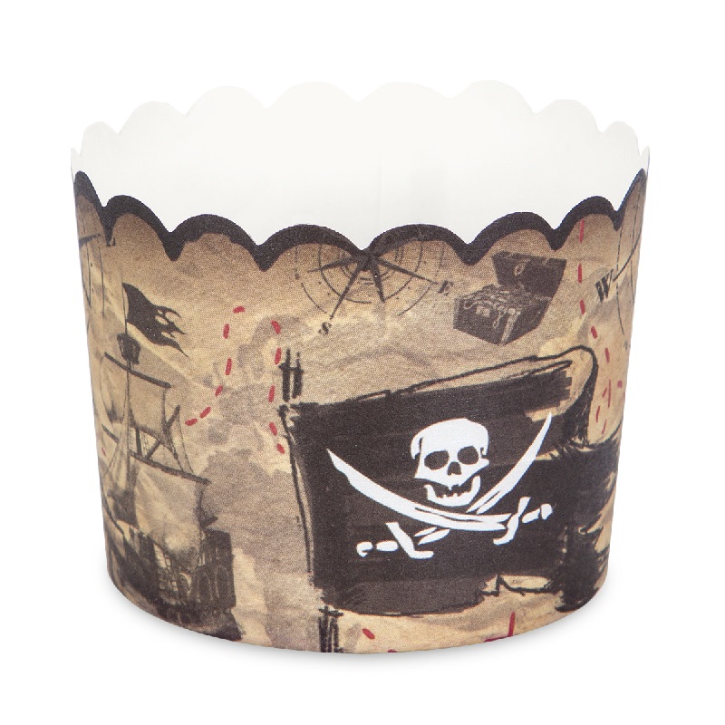 Lot de 12 caissettes cupcake cups en papier "pirates"- stadter