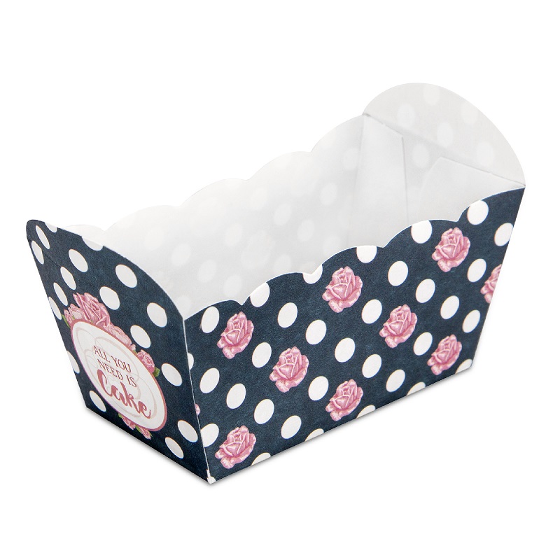 Lot de 10 caissettes cupcake rectangulaire en papier "all you need is cake"- stadter