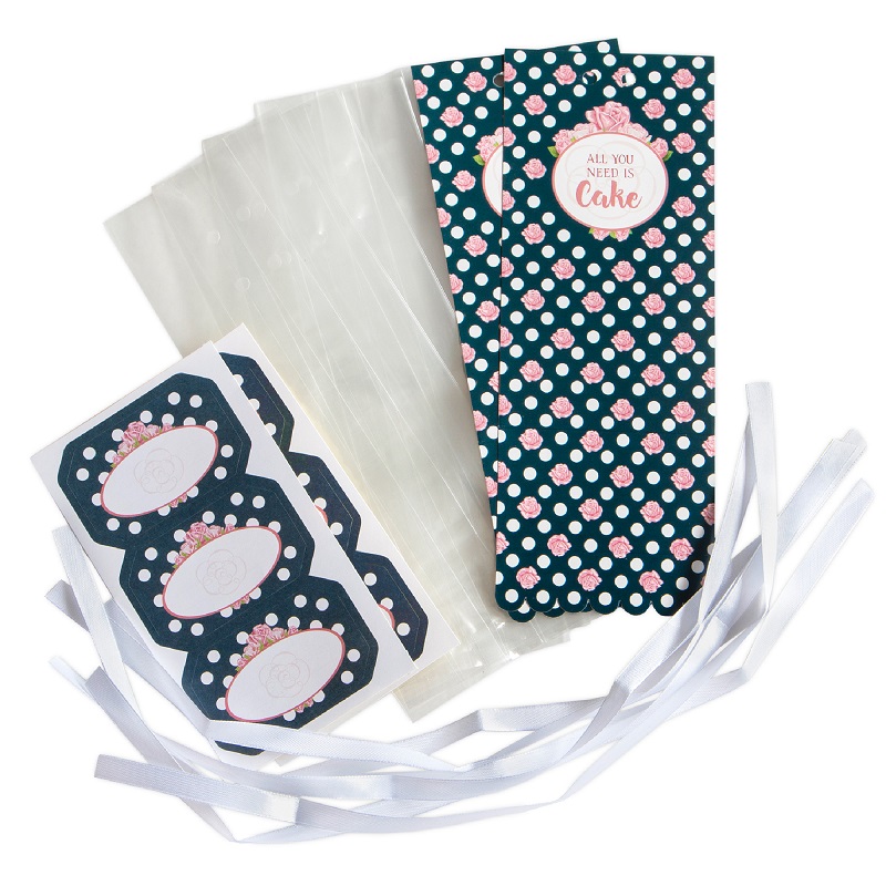 Lot de sachets a petits fours 24 pieces "all you need is cake"- stadter