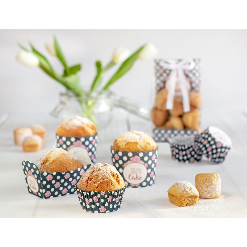 Lot de sachets a petits fours 24 pieces "all you need is cake"- stadter