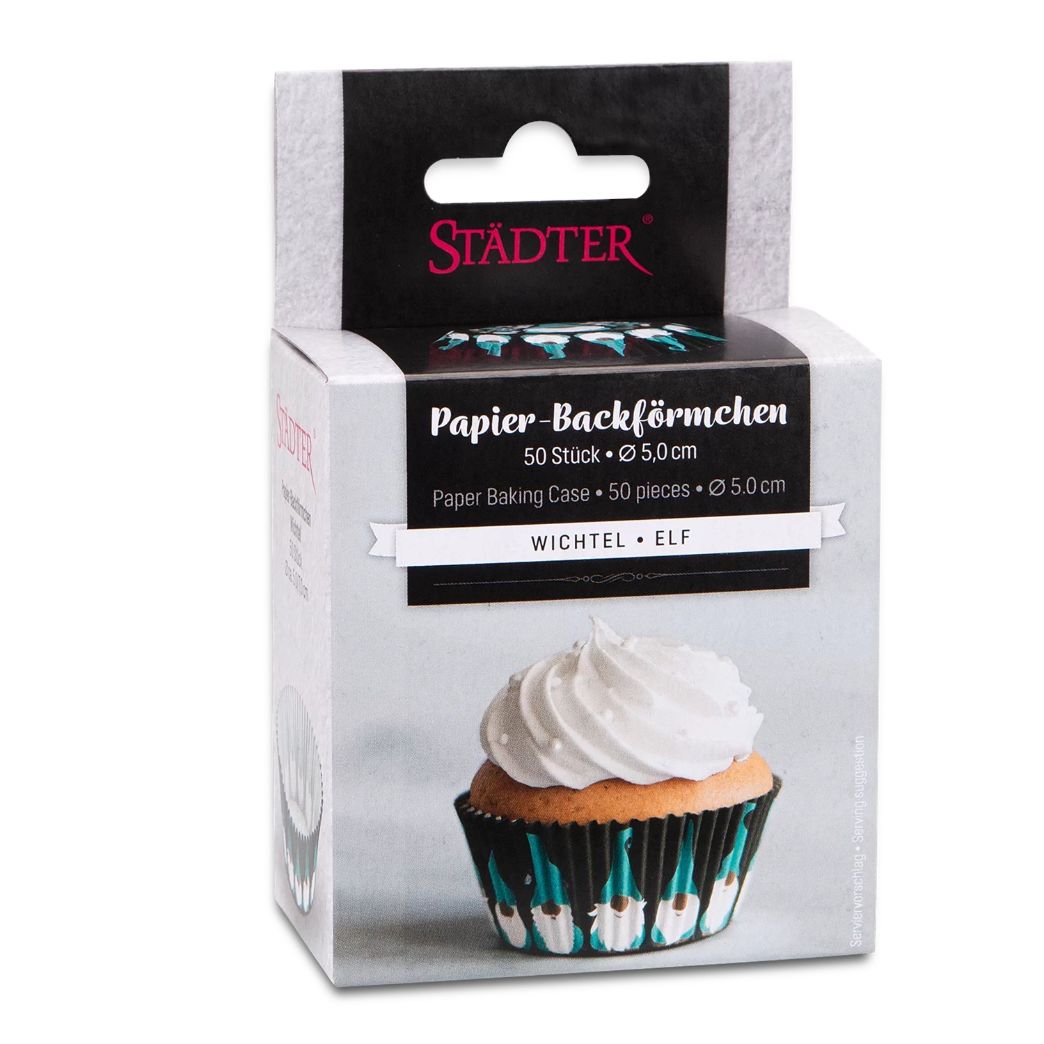 Lot de 50 caissettes en papier à usage unique pour muffins ø7 cm lutin - staedter