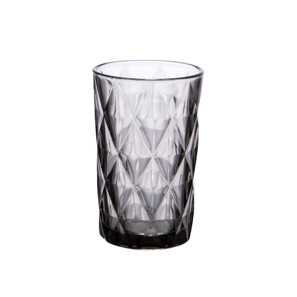 Lot de 6 verres gobelets haut 34 cl diamond gris- table et passion