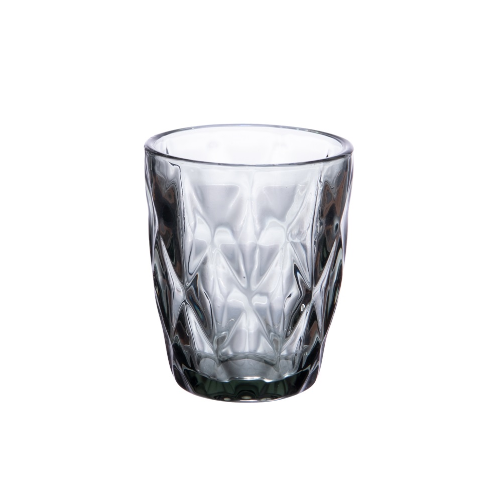 Lot de 6 verres gobelets bas 24 cl diamond gris- table et passion