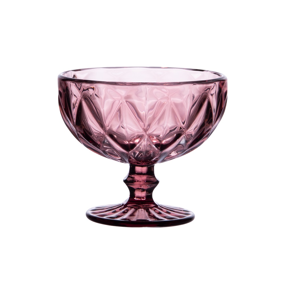 Lot de 6 coupes à glace 35 ml diamond rose - table et passion