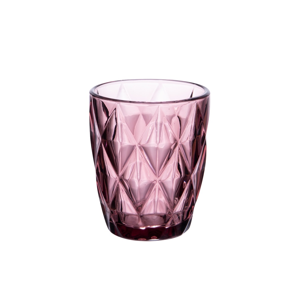 Lot de 6 verres gobelets bas 24 cl diamond rose - table et passion