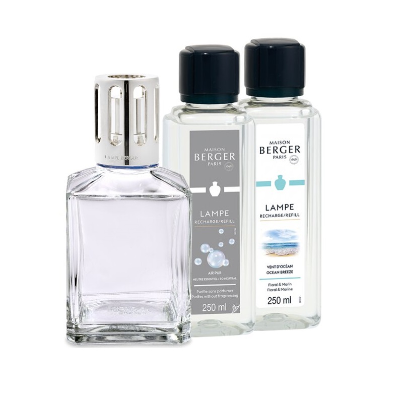Coffret découverte lampe diffuseur de parfum essentielle carre - maison berger paris