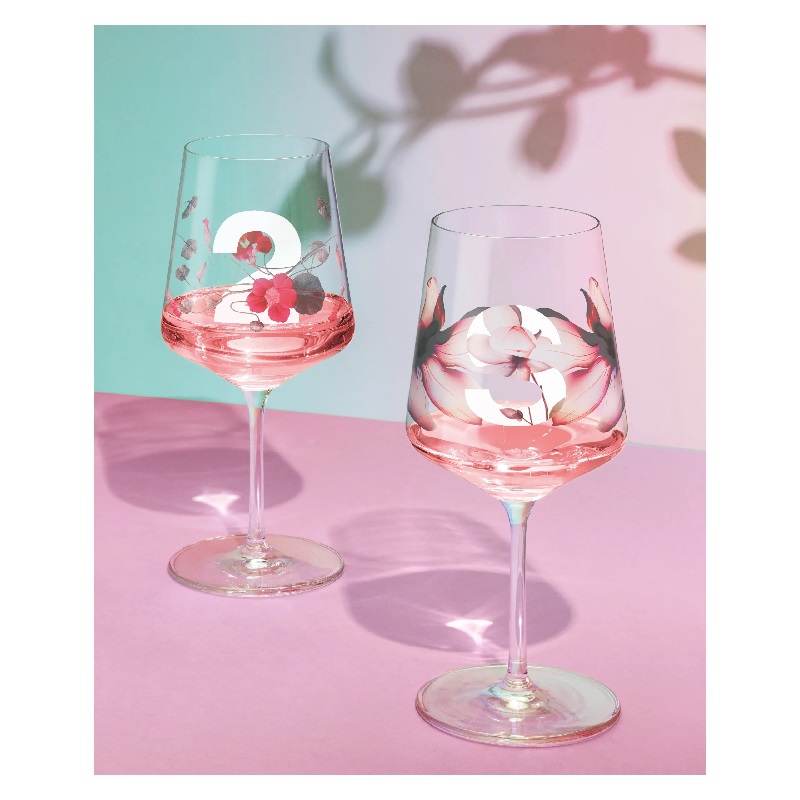 Lot de 2 verres à apéritif sommer sonnet fleurs et chiffres xavier esclusa trias 2021 - ritzenhoff