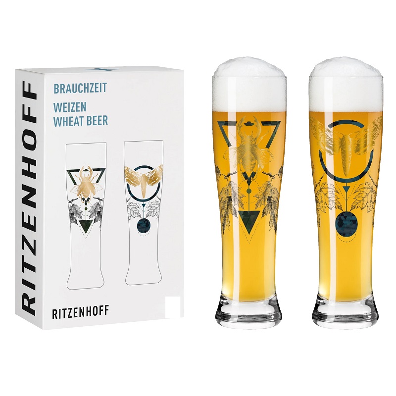 Lot de 2 verres a biere blanche ramona rosenkranz 2021 - ritzenhoff