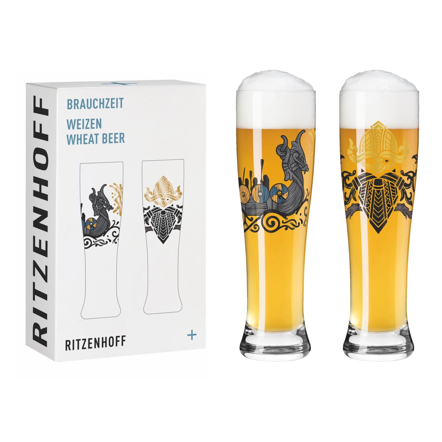 Lot de 2 verres à bière blanche , collection jakub vaniš 2023 - ritzenhoff