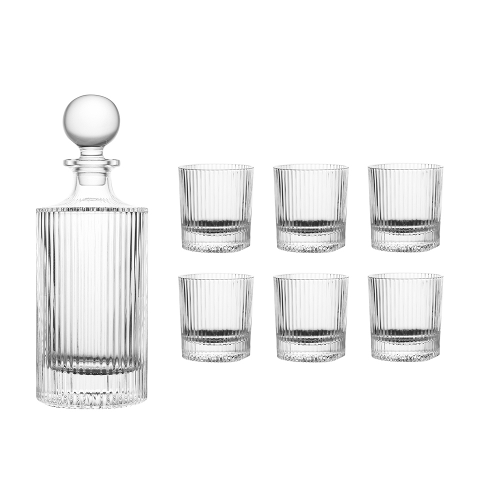 Coffret carafe avec 6 verres malt - table et passion