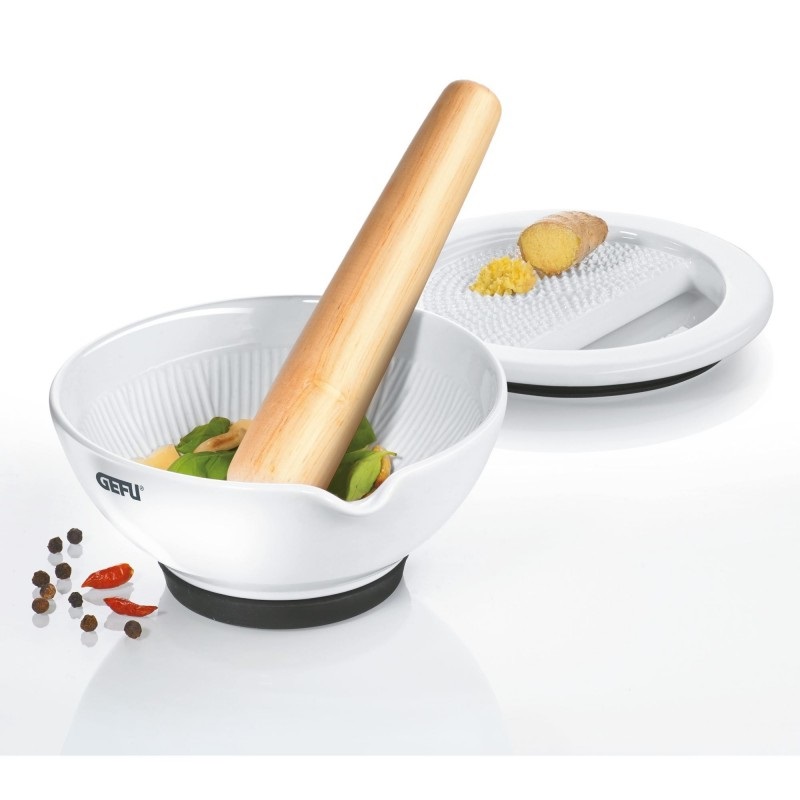 Suri mortier en porcelaine avec rape 13,5 cm - gefu