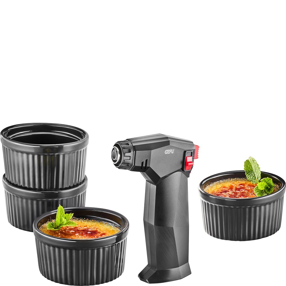 Coffret à crème brulée zuca 5 pièces - gefu