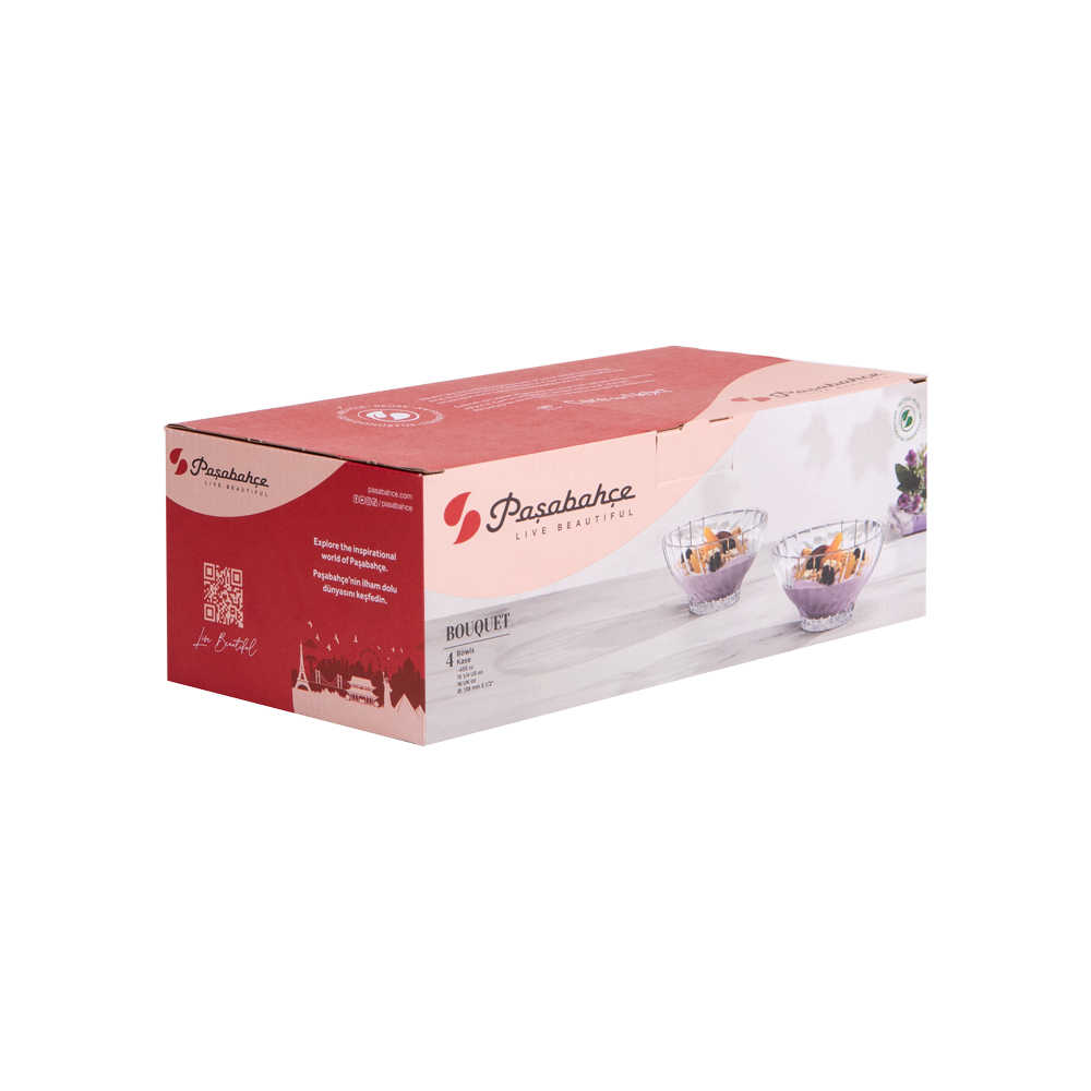 Boite de 4 coupelles bouquet ø13,8 cm- table et passion 