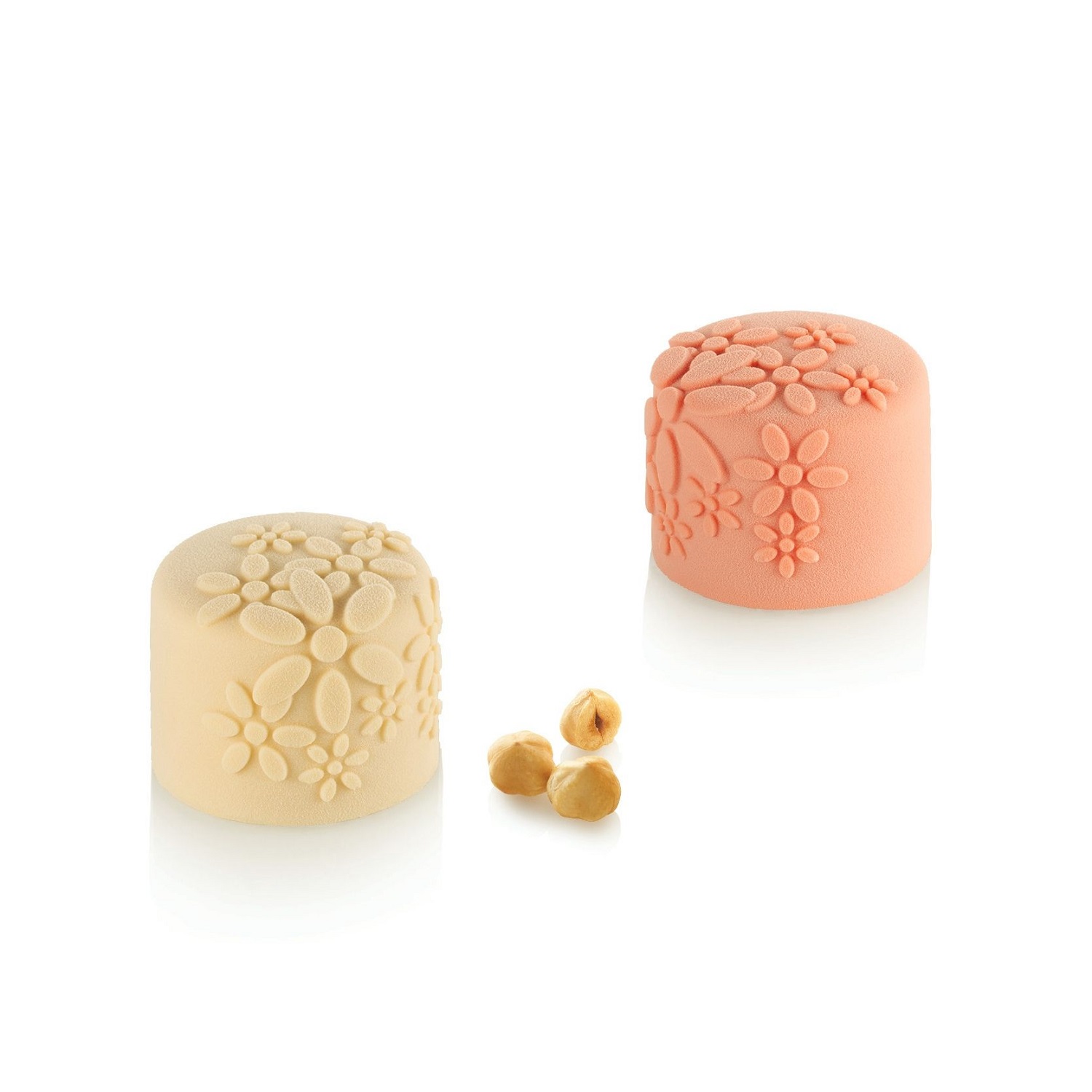 Antea moule à 6 muffins en silicone décor fleurs ø6,2 cm- silikomart