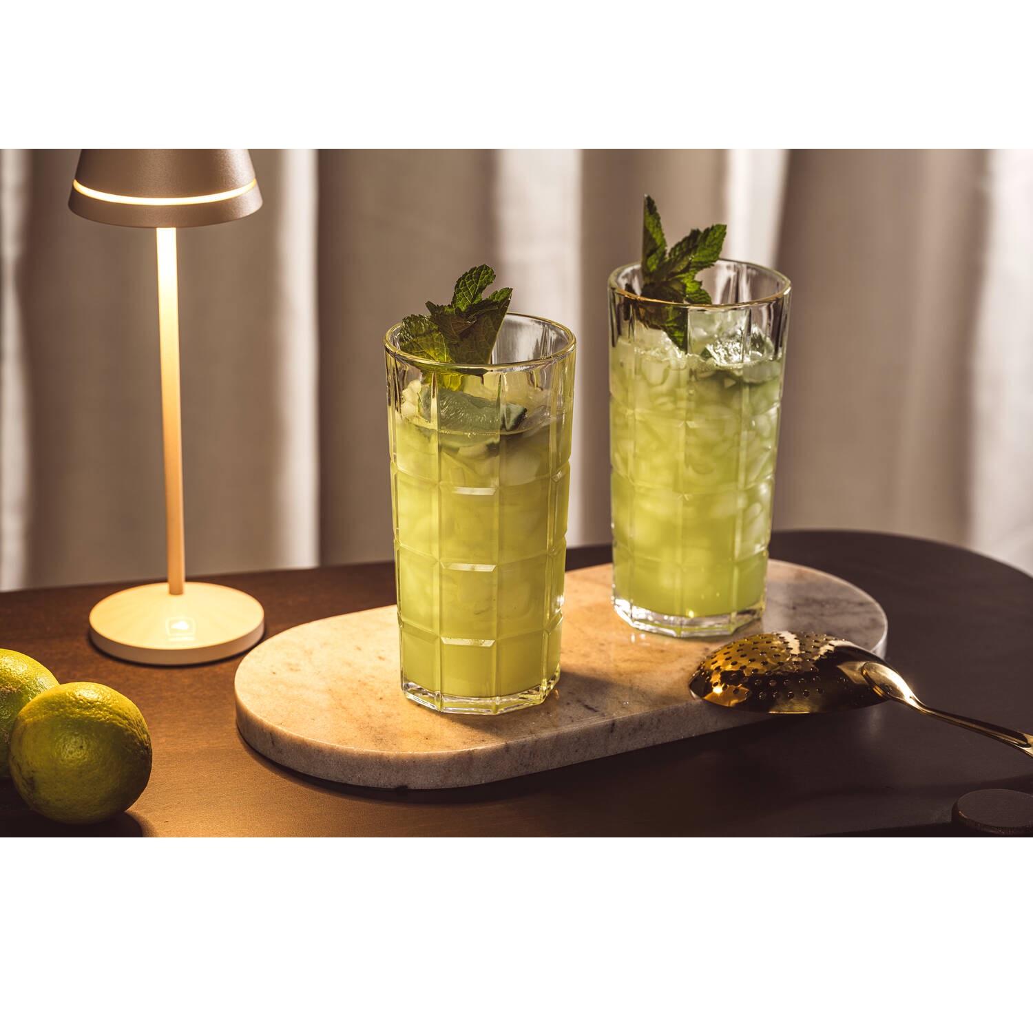 Spiritii nova lot de 4 verres taillés tumbler à long drink 40 cl - leonardo - leonardo