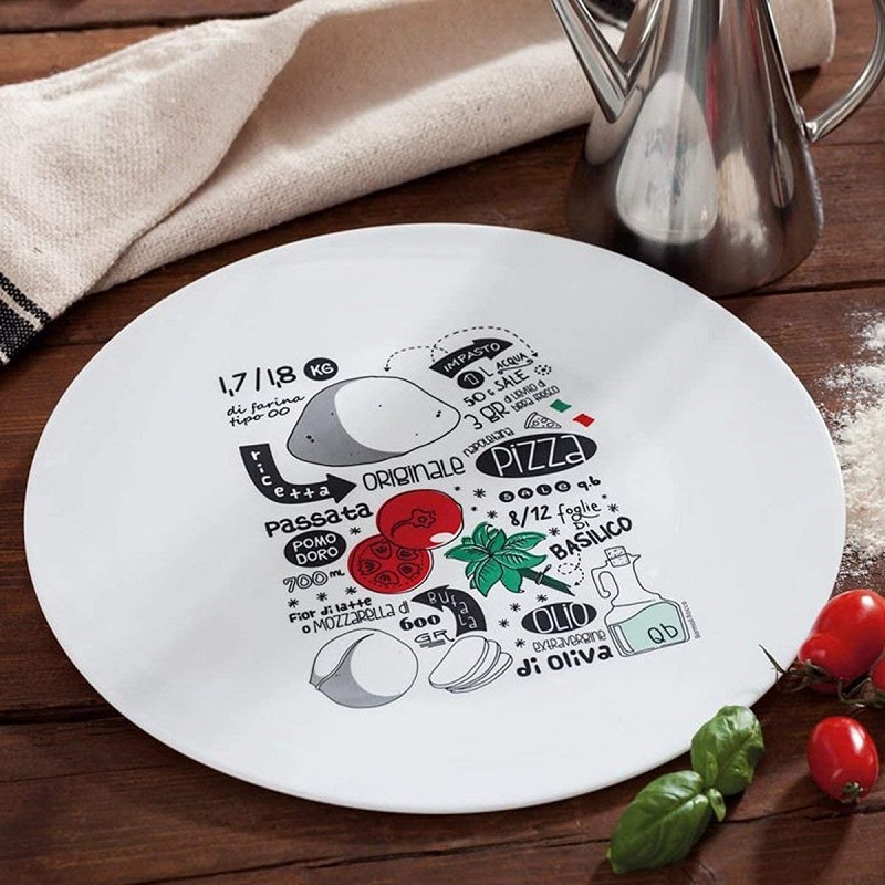 Assiette a pizza gourmet pomodoro 33 cm - bormioli - billiet