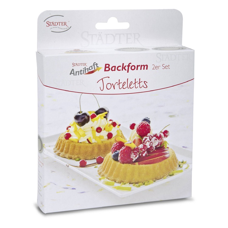 Lot de 2 moules a tartelette pour fruits frais 12 cm - stadter