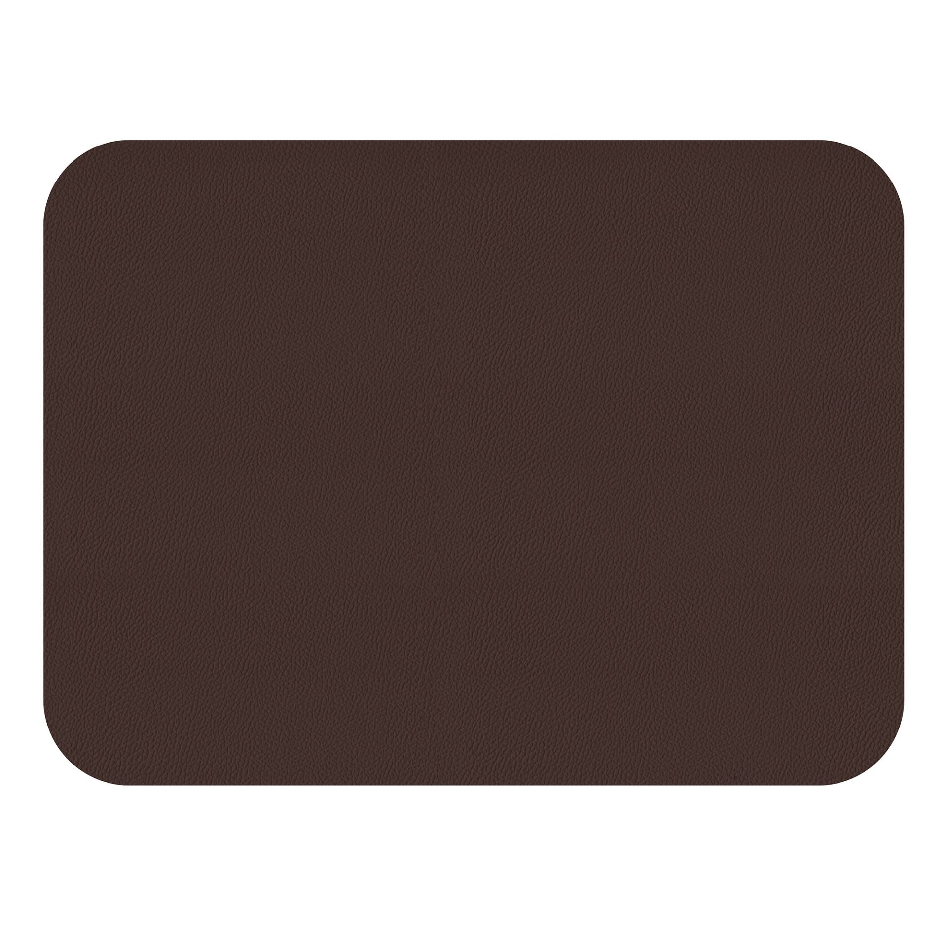 Lot de 2 sets de table rectangulaires en simili cuir réversible chocolat et blanc - freeform