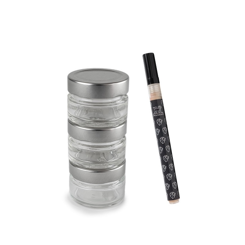 Maestro lot de 3 fioles vides pour bar a poivres - peugeot saveurs