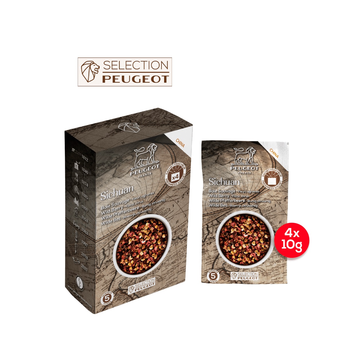 Sichuan - baies rouges 40g - peugeot saveurs