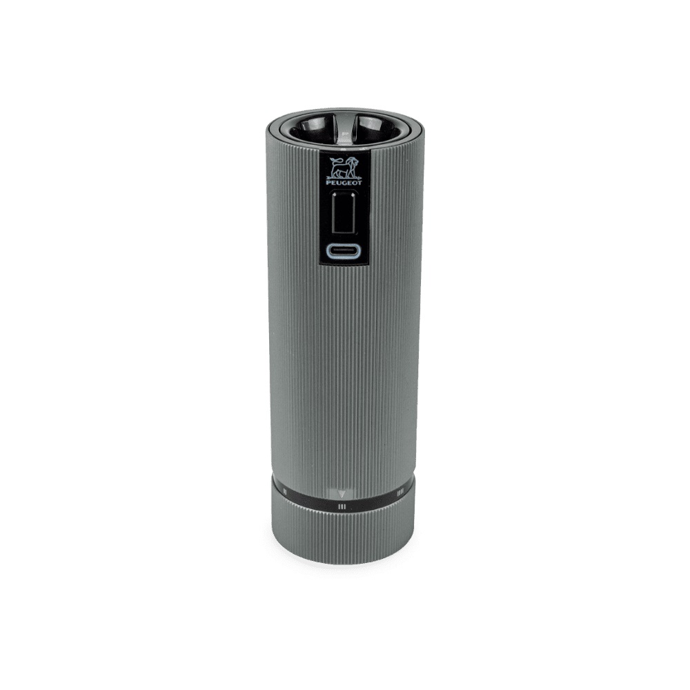 Line moulin à poivre electrique rechargeable u'select, batterie lithium-ion, carbone, 15 cm - peugeot saveurs