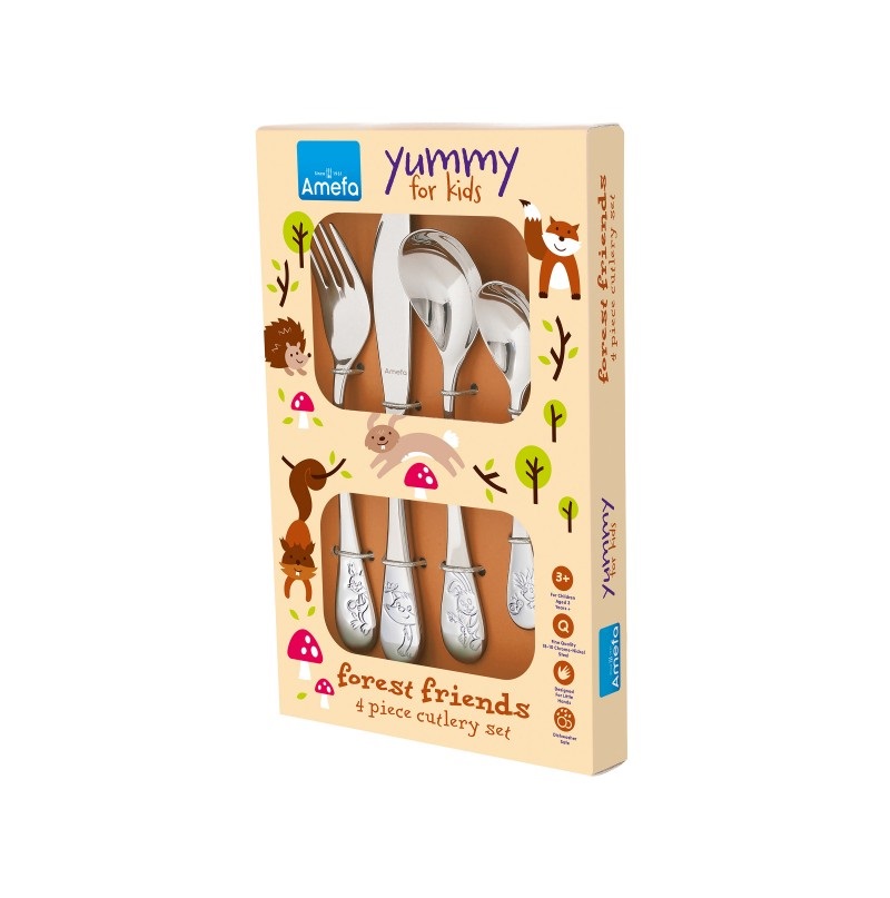 Forest - coffret 4 pièces couverts enfants - amefa 