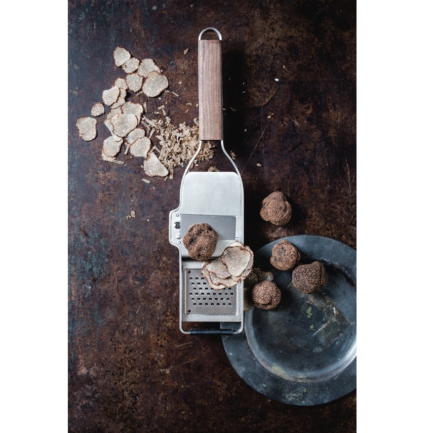 Râpe coupe truffe 2en1 master manche bois - microplane