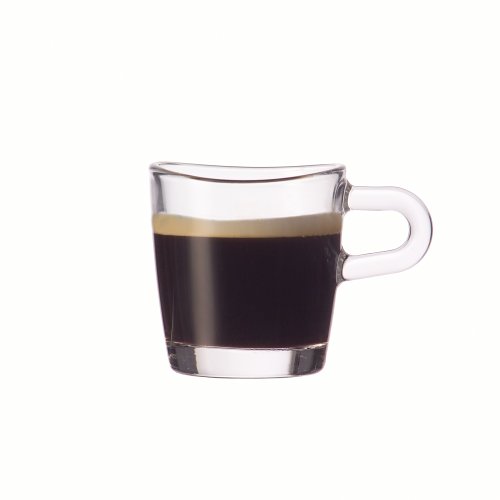 Lot de 6 tasses a expresso loop transparent - leonardo 