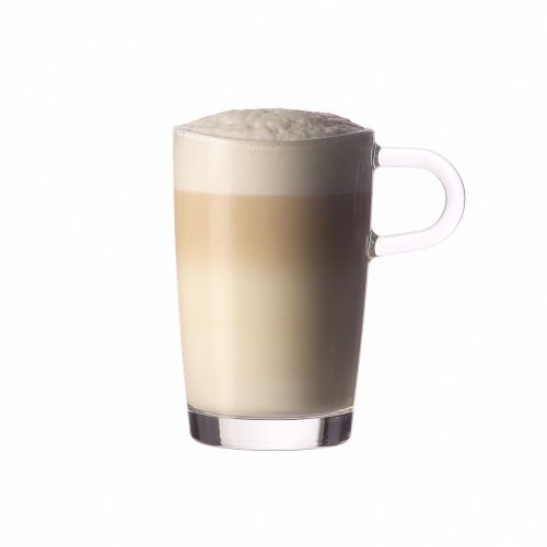 Lot de 6 grands mugs a latte macchiato loop transparent - leonardo 