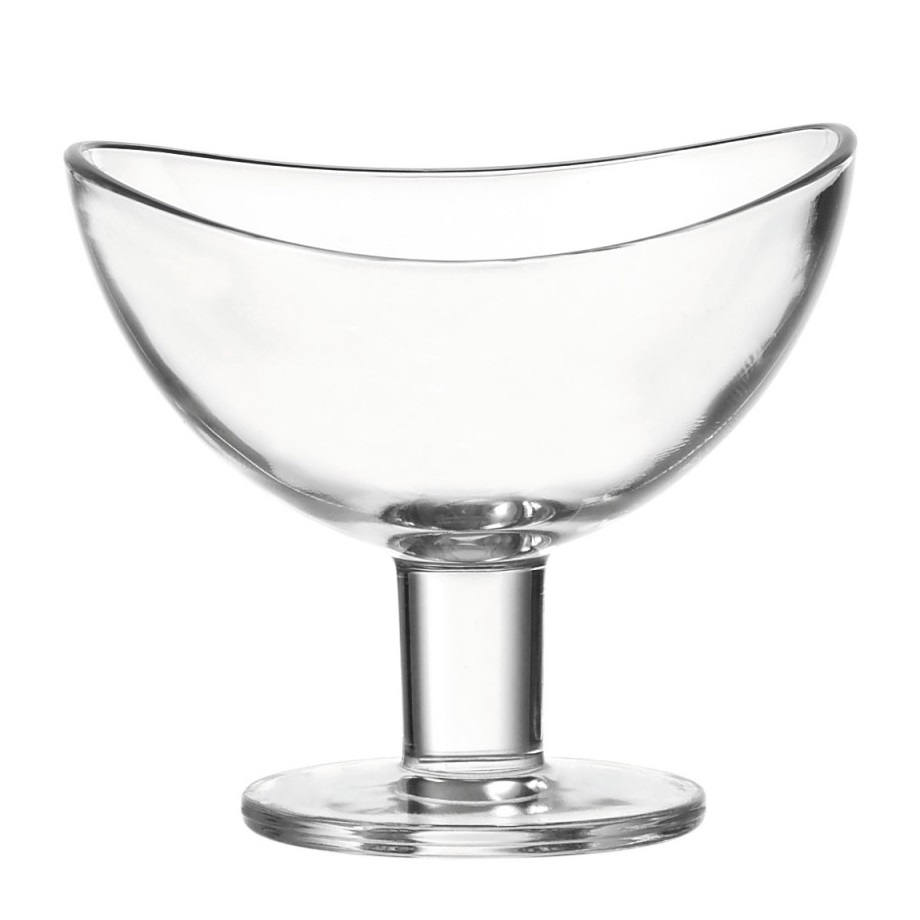 Lot de 6 coupes à glace en verre sur pied loop - leonardo