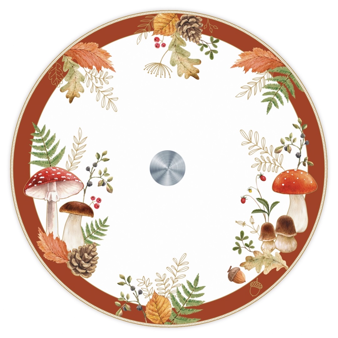 Autumn breeze - plat à tarte ou plateau à fromage tournant en verre 35 cm - easylife