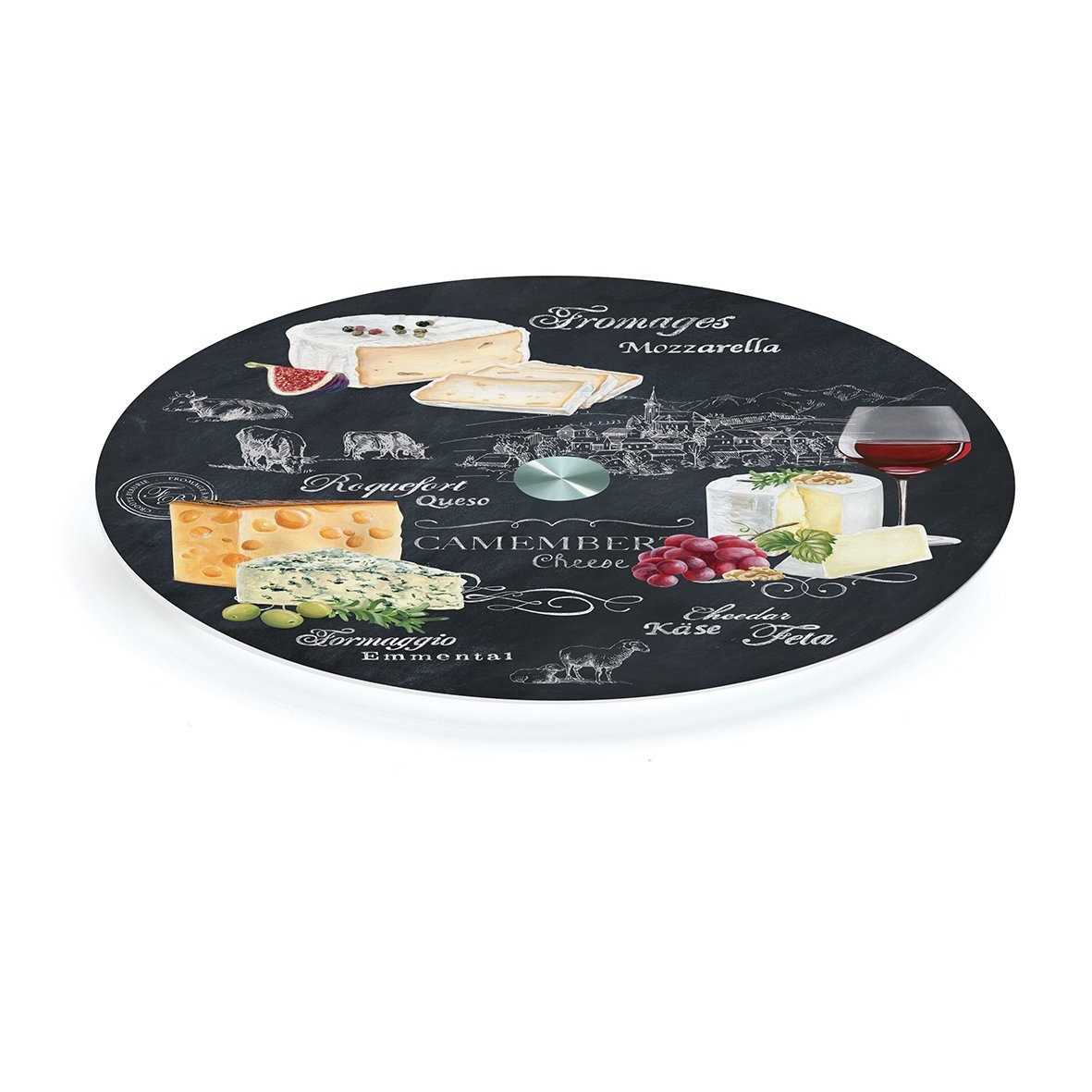 Plateau tournant world of cheese 35 cm - easylife