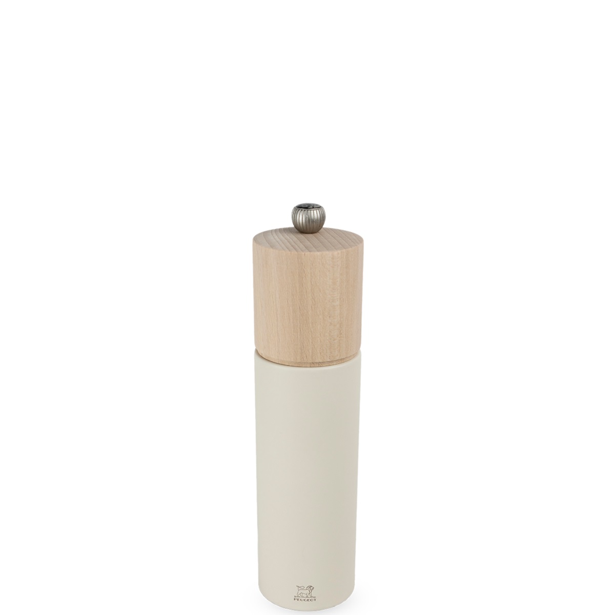Moulin à sel manuel en bois, boréal blanc plume, 21cm - peugeot saveurs
