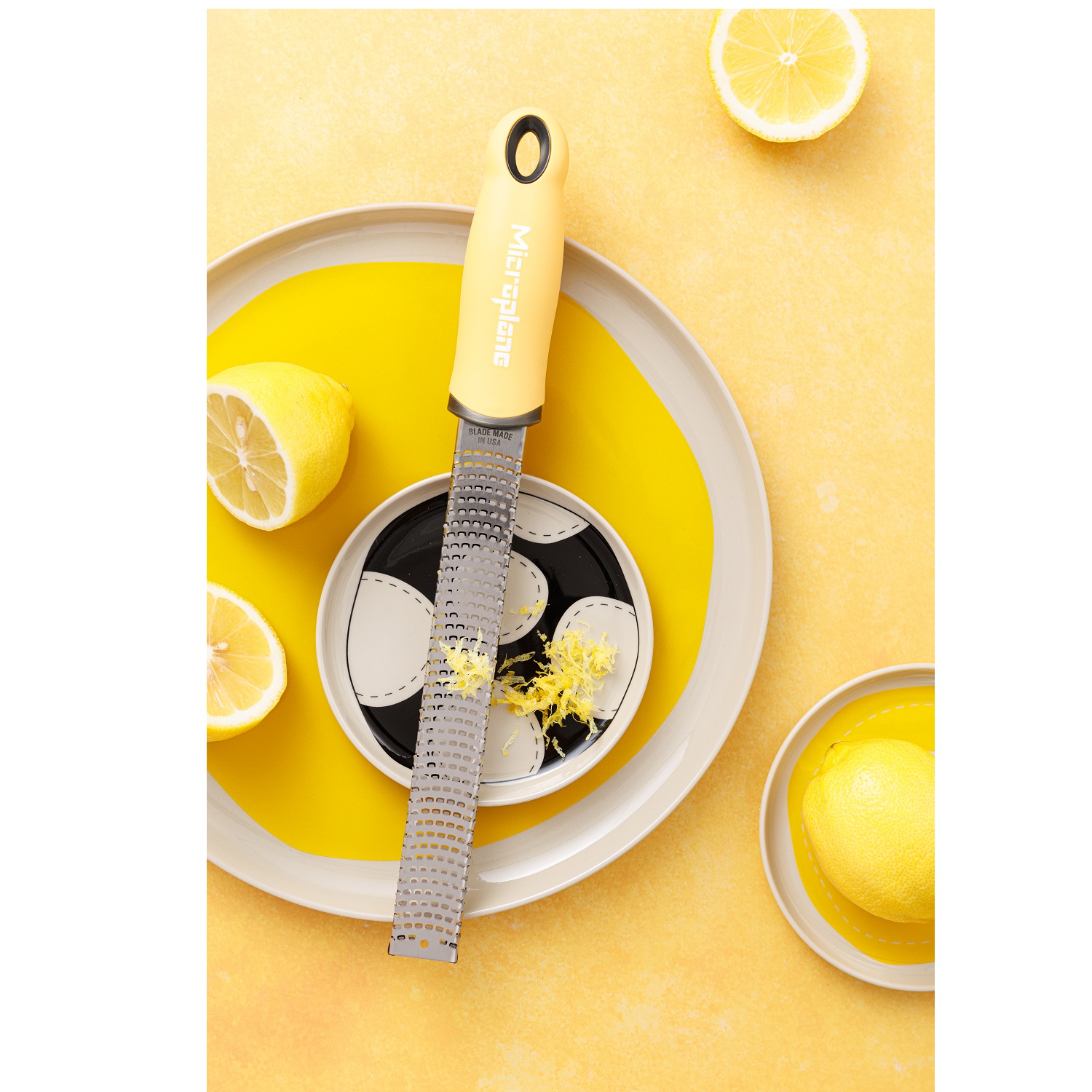 Zesteur râpe premium jaune lemon cream - microplane
