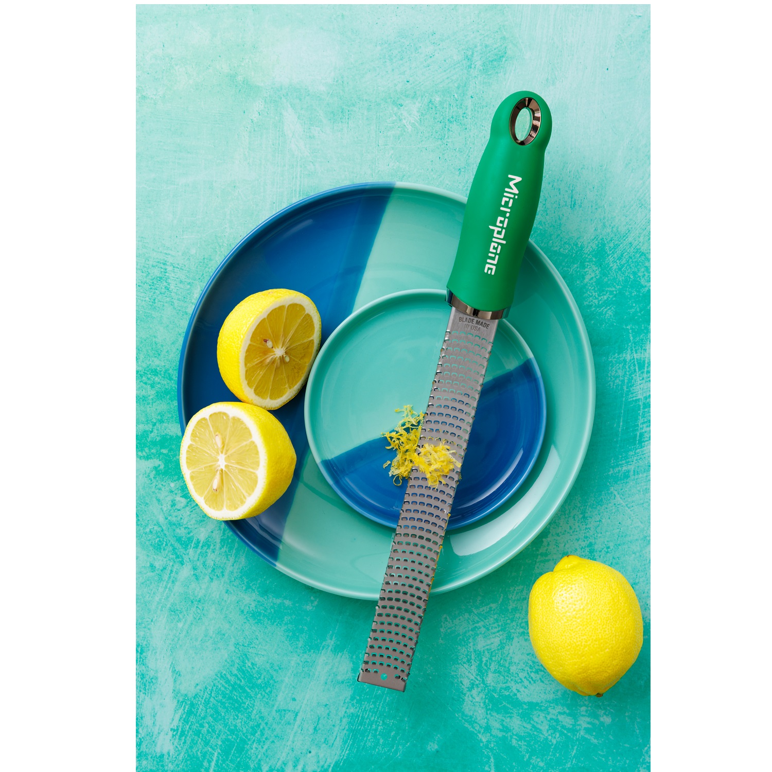 Zesteur râpe premium vert basilic green - microplane