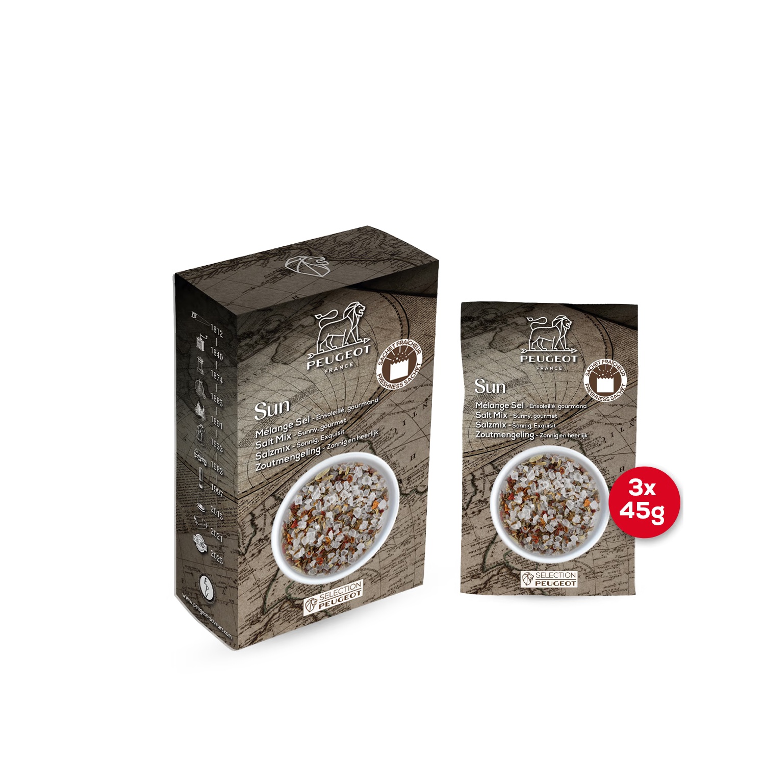 Sun mélange provence sel 135g - peugeot saveurs 