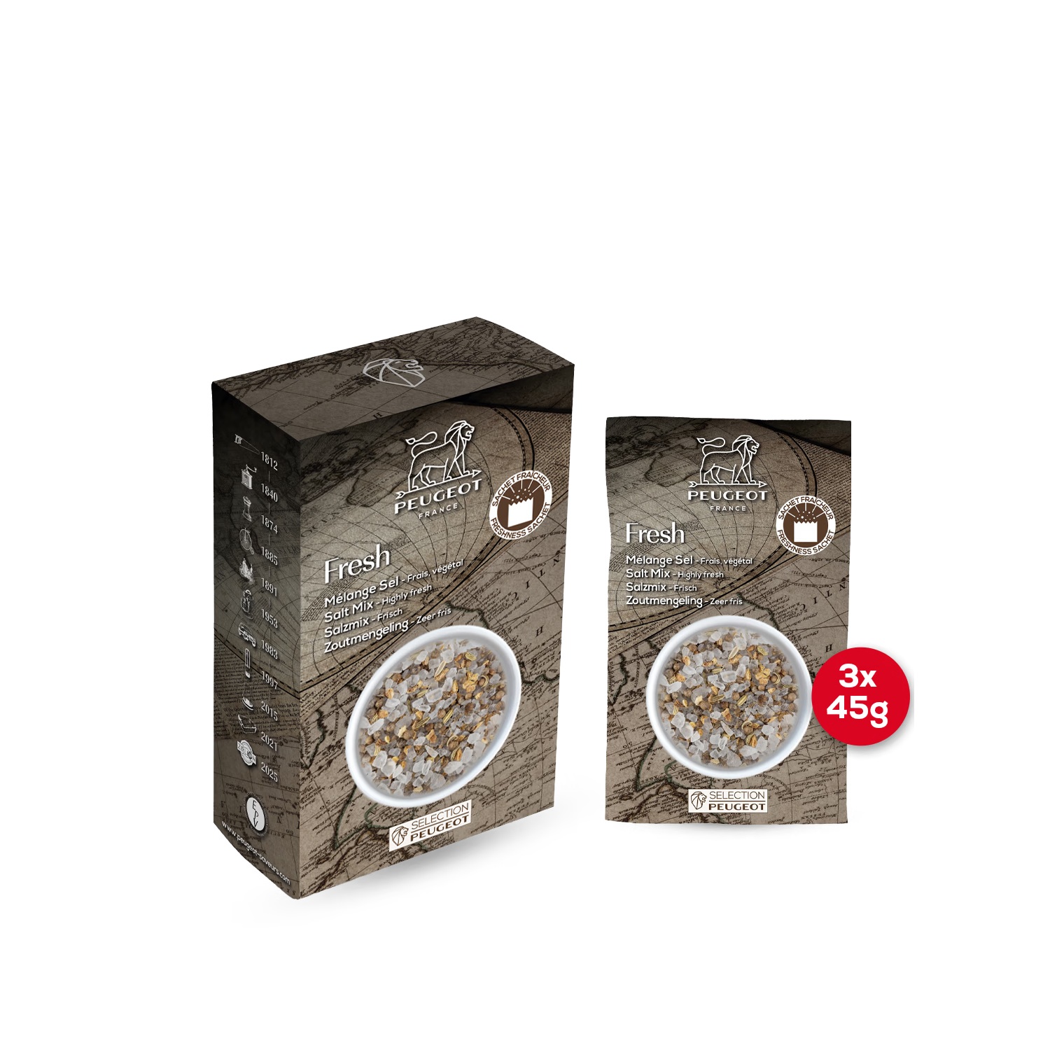 Mélange fraîcheur sel 135g - peugeot saveurs 