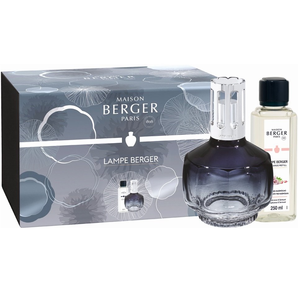 Coffret lampe diffuseur de parfum molecule bleue nuit + recharge 250ml - maison berger paris