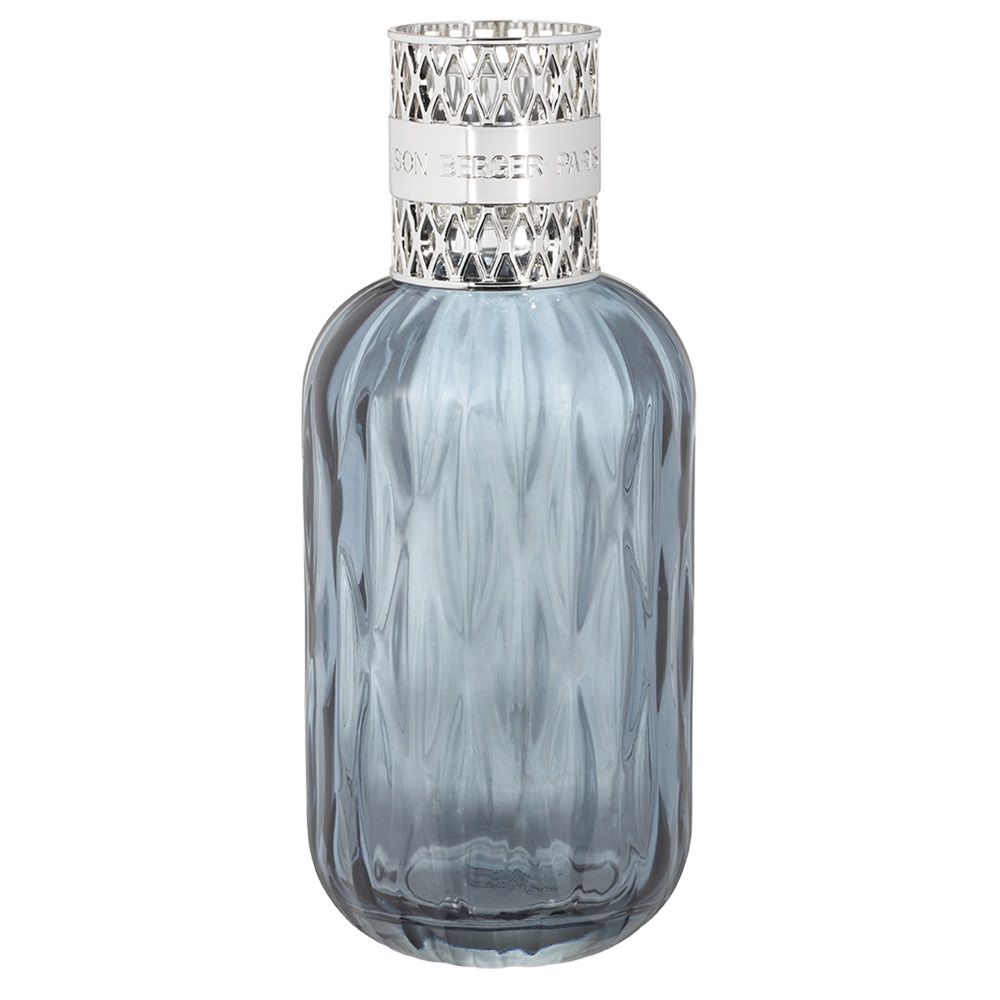 Coffret lampe diffuseur de parfum à catalyse quintesse bleue + 250ml blé d'or - maison berger paris