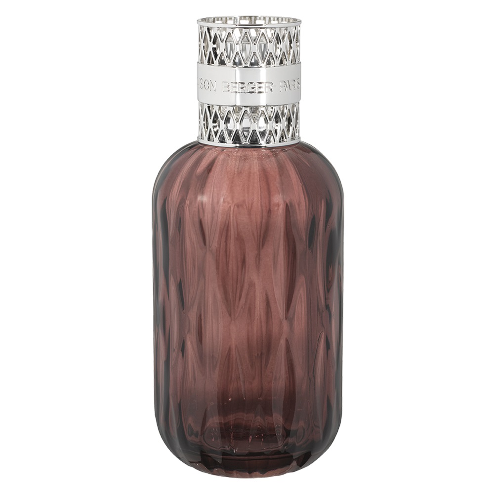 Coffret lampe diffuseur de parfum à catalyse quintesse prune + 250ml blé d'or - maison berger paris
