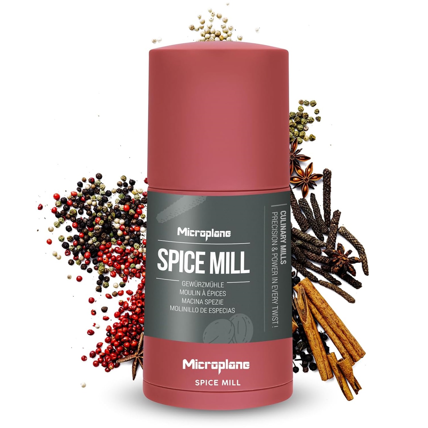 Moulin à épices lipstick pink - microplane