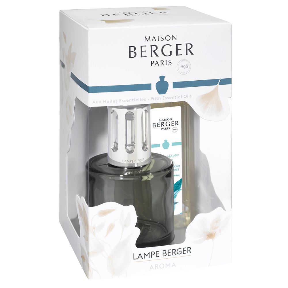 Coffret cadeau lampe à catalyse diffuseur de parfum aroma happy fraîcheur aquatique - maison berger paris