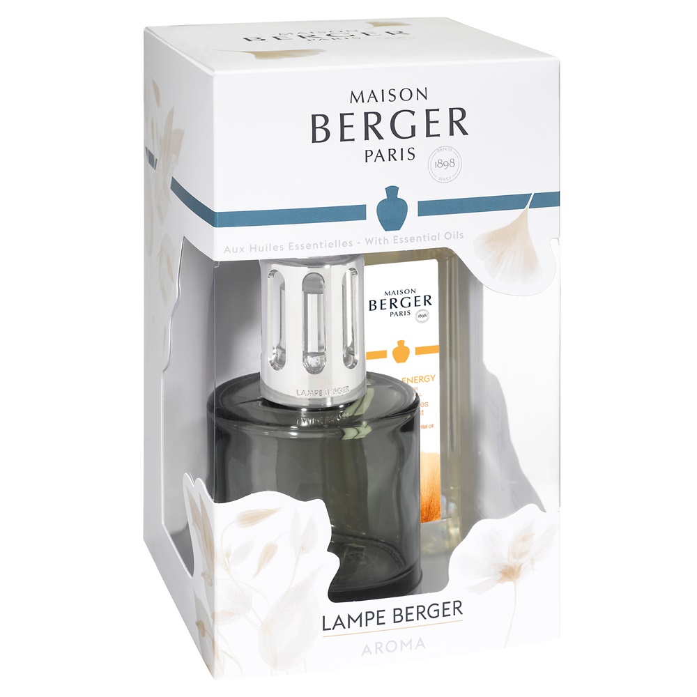 Coffret cadeau lampe à catalyse diffuseur de parfum aroma energy zestes toniques - maison berger paris