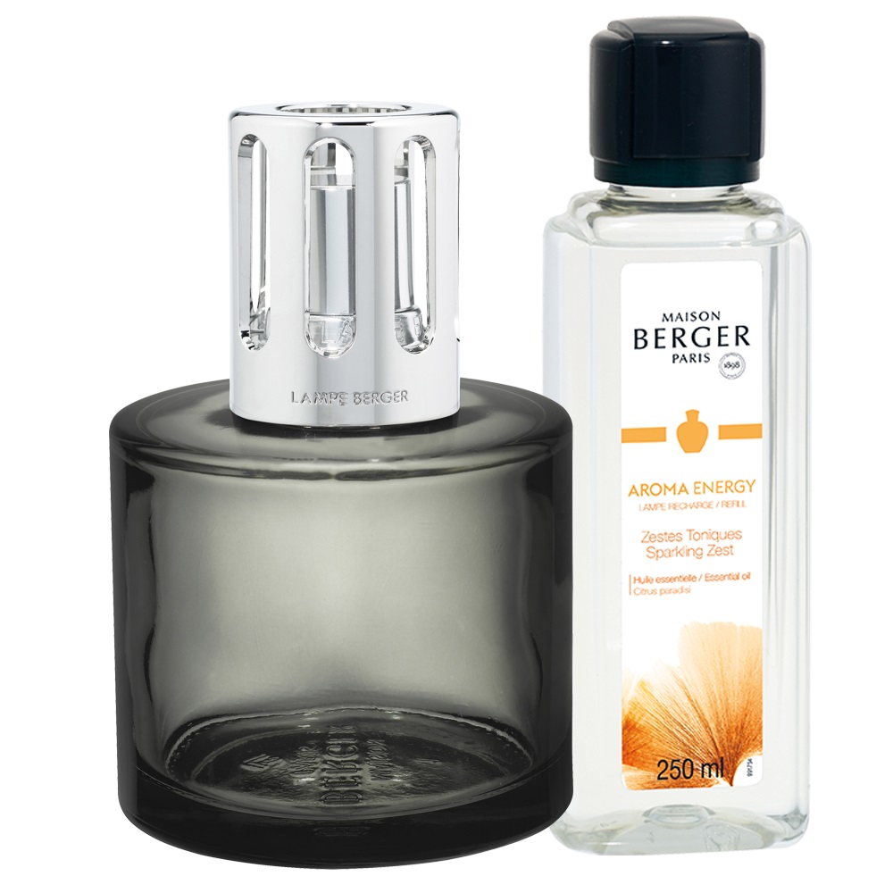 Coffret cadeau lampe à catalyse diffuseur de parfum aroma energy zestes toniques - maison berger paris