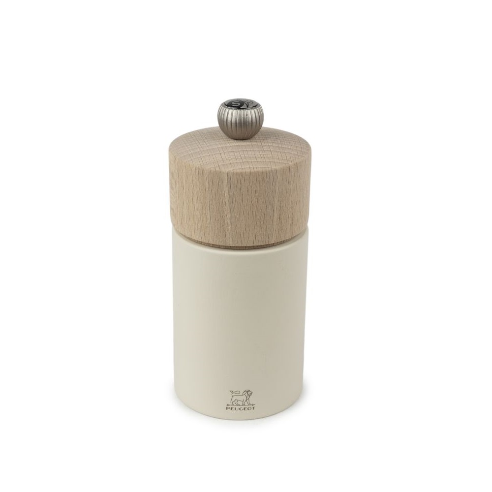 Moulin à sel manuel en bois, boréal blanc plume, 12 cm - peugeot saveurs