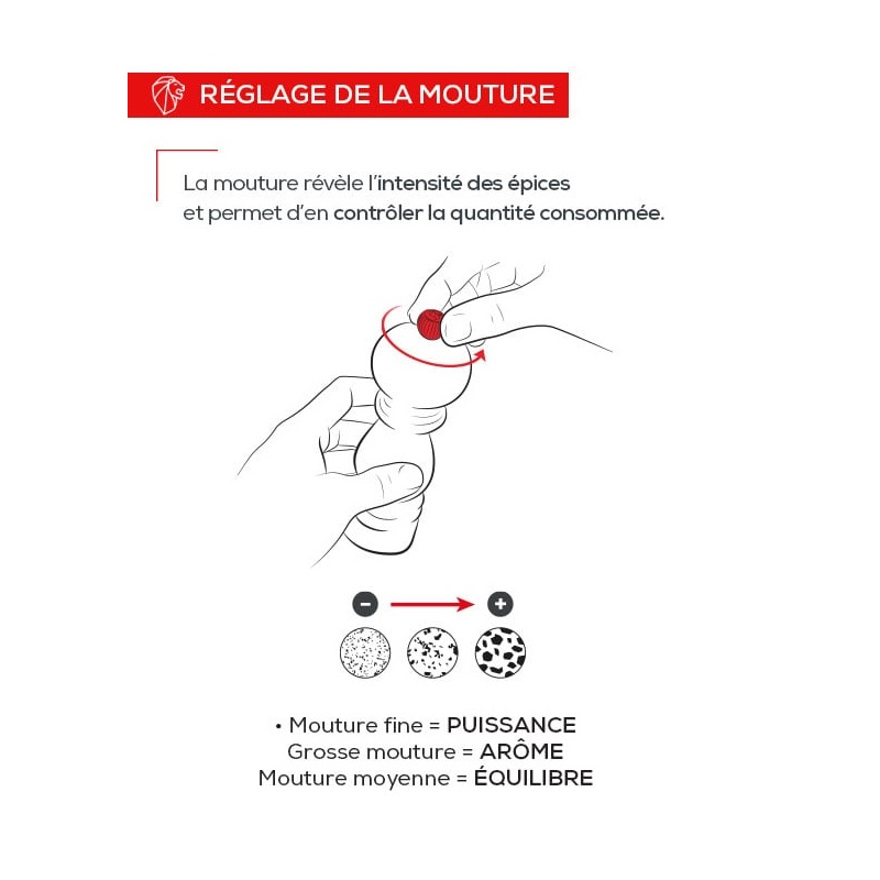 Moulin à sel manuel en bois, boréal vert sauge,12 cm - peugeot saveurs